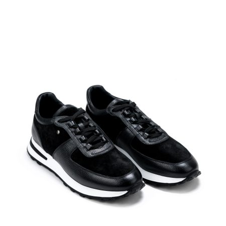 Muške kožne plitke cipele Roberto-Serpentini-3213 crne ravne